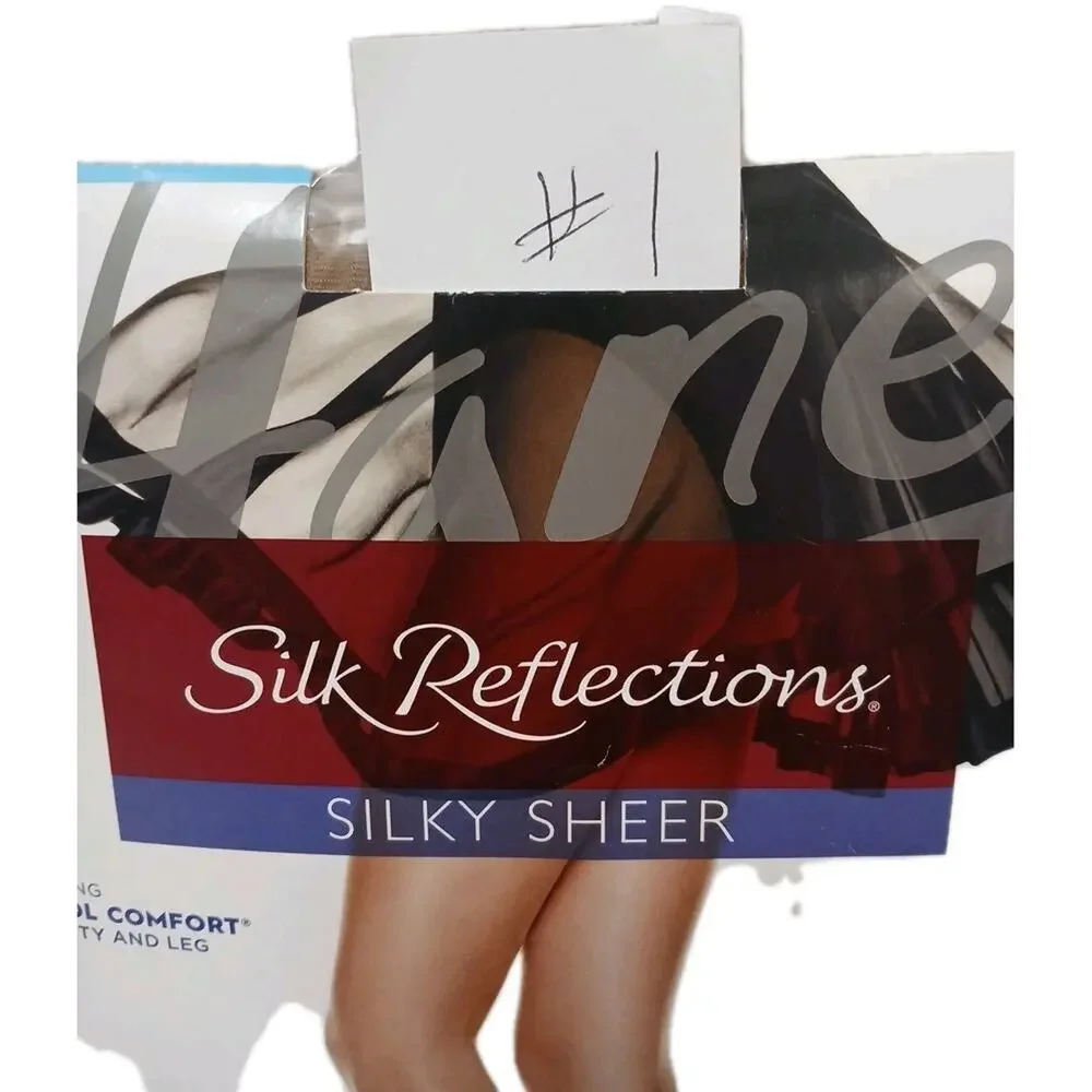 Discontinued Hanes Silky Sheer Cool Comfort WICKING Pantyhose Sz CD Little Color